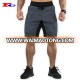 New Contrast Mesh Panel Waterproof Zipper Pockets Mens Sport Gym Shorts