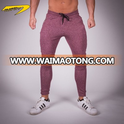 Custom active men fitness joggers sweat running pants with side zipper